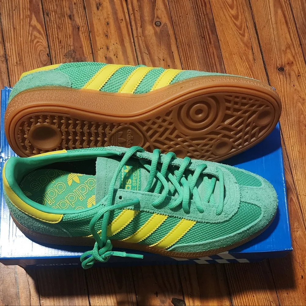 Adidas Handball Spezial Yellow On Green. M8/W9 NWT
